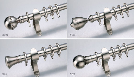 Modern Curtain Pipe Rod Metal Stainless Steel Material Bronze Nickel Color