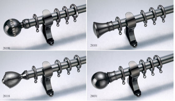 Modern Curtain Pipe Rod Metal Stainless Steel Material Bronze Nickel Color