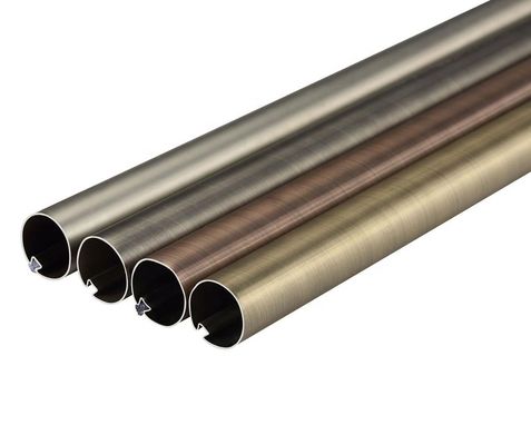 Gold Telescoping Aluminium Curtain Pole Extensible For Home Hotel