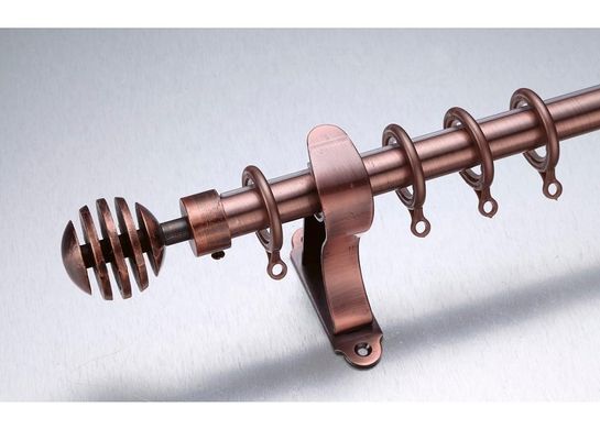 Kenya curtain rod stain round end cap 72&quot; to 144&quot; curtain rod