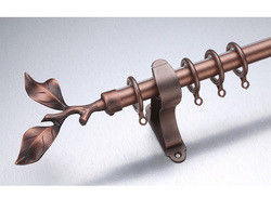 Kenya curtain rod stain round end cap 72&quot; to 144&quot; curtain rod