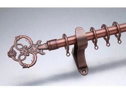 Kenya curtain rod stain round end cap 72&quot; to 144&quot; curtain rod