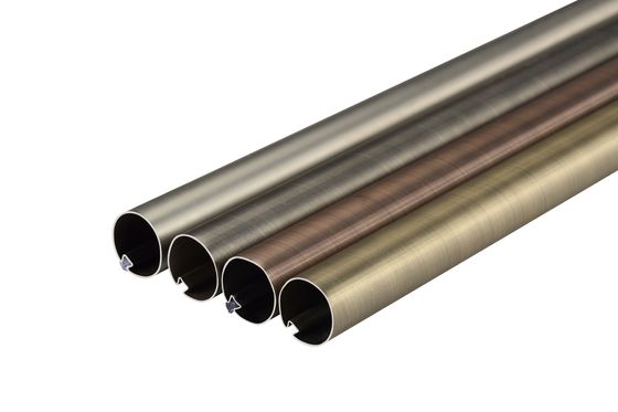 Double Decorative SS Curtain Pipe Rod Black Color With 6 Meters Length