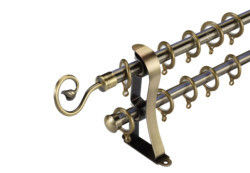 Metal Aluminum Curtain Pipe Rod Anti Rust With Cover Brackets Ring