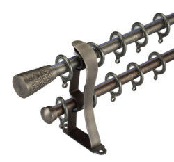Metal Aluminum Curtain Pipe Rod Anti Rust With Cover Brackets Ring