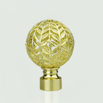 Factory direct wholesale new design golden crystal diamond metal curtain finials curtain rod accessories