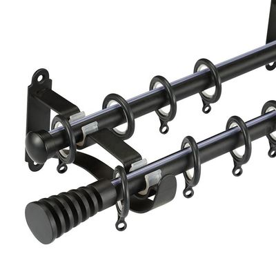 Single Double Curtain Pipe Rod Steel Material Modern Style For Home