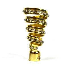 Bronze Golden Color Curtain Pipe Rod Finials Metal Material For Decoration