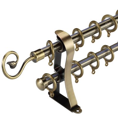 Rod Aluminum Bar Ceiling Mount Curtain Rod Double Bracket Wall Curtain Bracket