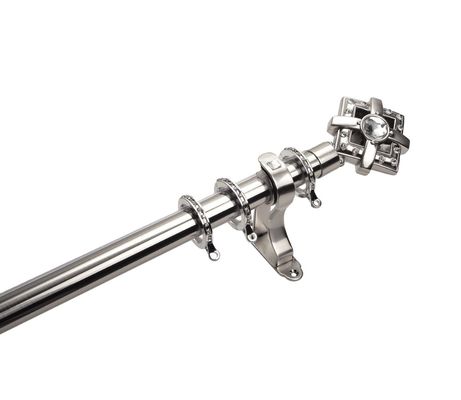 Stainless Steel Living Room Curtain Rod With Painting Plating Treatment