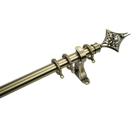 Stainless Steel Living Room Curtain Rod With Painting Plating Treatment