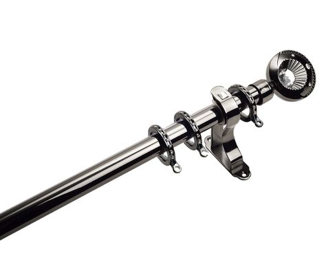 Stainless Steel Living Room Curtain Rod With Painting Plating Treatment