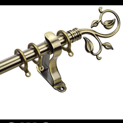 Stainless Steel Living Room Curtain Rod With Painting Plating Treatment