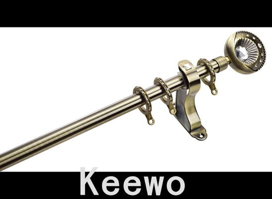 Stainless Steel Living Room Curtain Rod With Painting Plating Treatment