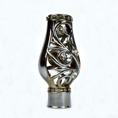 Crown Shape Curtain Rod Head Crystal Material Durable For Decoration