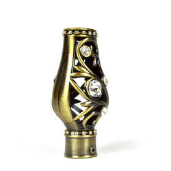 Crown Shape Curtain Rod Head Crystal Material Durable For Decoration