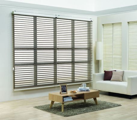 Indoor Double Layer Intelligent Window Blinds For Home Decor ODM