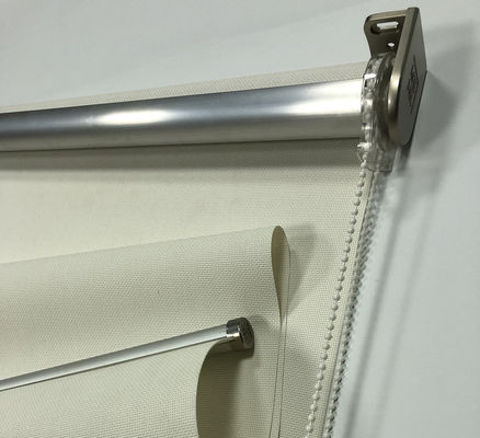 Fabric Grey Fireproof Roller Window Blinds Manual For Home Hospital Office