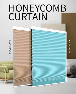 Light Filtering Grey Honeycomb Blackout Blinds , Modern Corded Cellular Shades