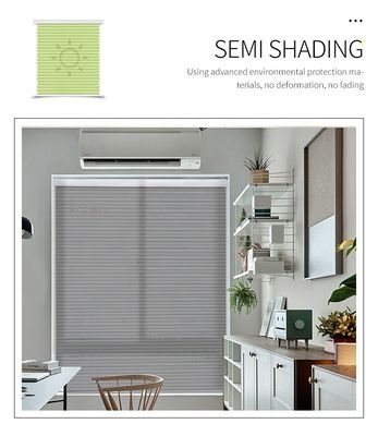 Light Filtering Grey Honeycomb Blackout Blinds , Modern Corded Cellular Shades
