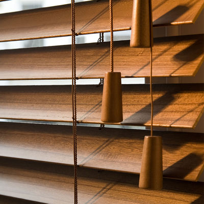 Dual Layer Sheer Intelligent Window Blinds Rope Control For Study Room