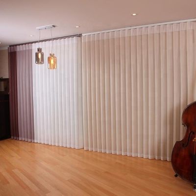 Electric Modern Vertical Fabric Blinds , Pink Window Blinds For Luxury Home