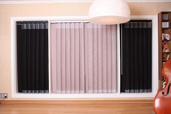 Electric Modern Vertical Fabric Blinds , Pink Window Blinds For Luxury Home