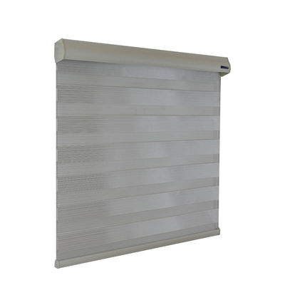 Horizontal Zebra Pattern Intelligent Window Blinds Chain Manual Control
