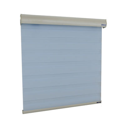 Dual Layer Sheer Motorized Zebra Blinds Horizontal Pattern For Oriel Window