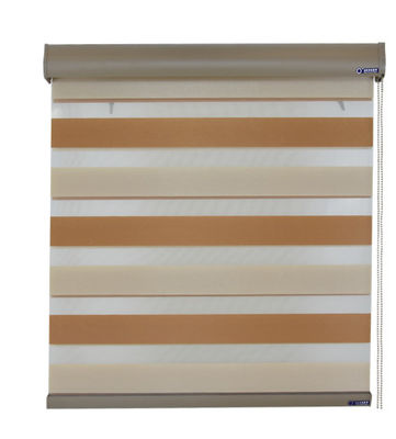 Indoor Horizontal Zebra Blind Curtain Double Layer For Living Room