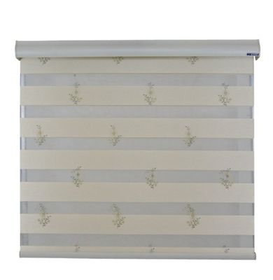 Luxury Fabric Blackout Zebra Roller Blinds Rope Control For Windows
