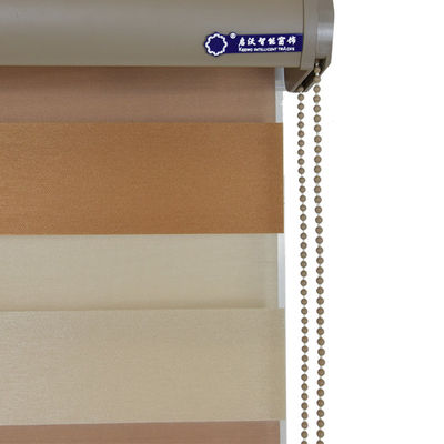 Double Layer Manual Intelligent Window Blinds Fabric Material For Indoor