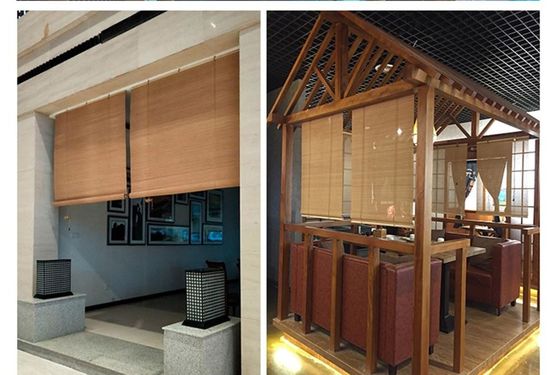 Exterior Interior Manual Bamboo Blind Curtain For Window Doors