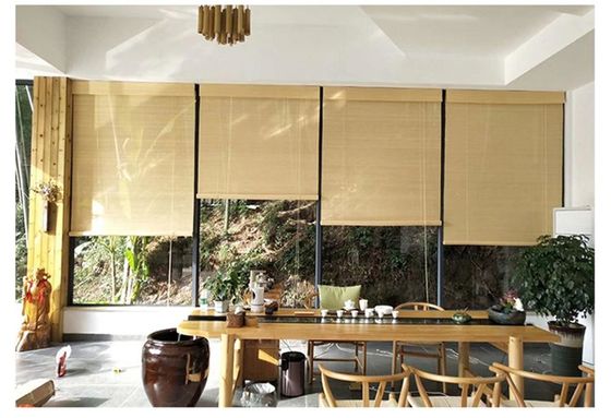 Sunshade Hotel Type Curtains , Balcony Bamboo Blinds For Tea Room Study Office Hotel