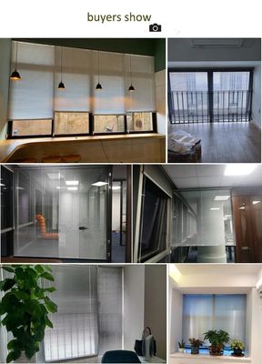 Flat Plate Office Window Drapes , Manual Control Aluminum Venetian Blind