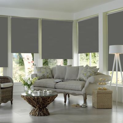 PVC Polyester Office Window Drapes Zebra Style Waterproof UV Protection