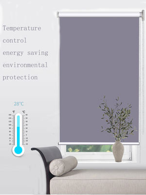 Blackout Waterproof Fabric Office Window Drapes Gray Color For Indoor Decoration