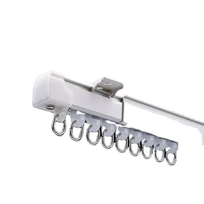 1.1-2.1m Aluminium Heavy Duty Ceiling Wall Mount Retractable Tension Curtain Track Set