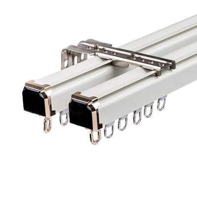 1.1-2.1m Aluminium Heavy Duty Ceiling Wall Mount Retractable Tension Curtain Track Set