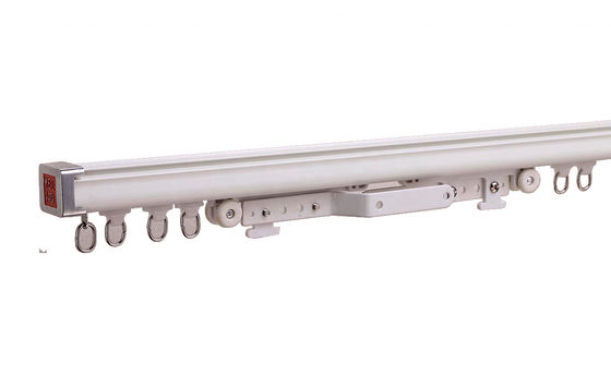 Ready ship supply white black color single double ceiling mounted aluminum curtain track