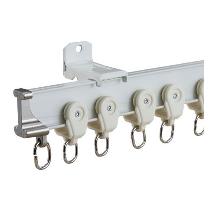 White Black Color Aluminum Hand Bendable Curved Curtain Track Rails And Rods For Curtain