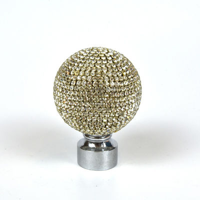 Curtain Rod Accessories Crystal Glass Finials For Curtain Rods