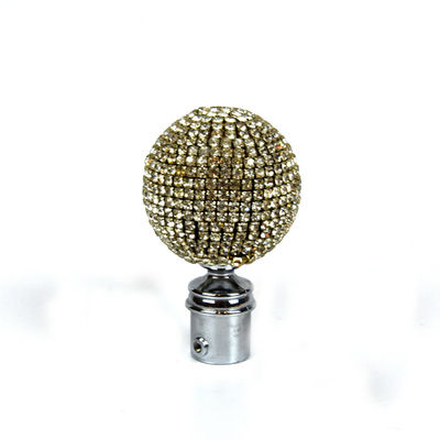 Curtain Rod Accessories Crystal Glass Finials For Curtain Rods