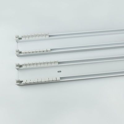 Ceiling Wall Mount Aluminum Material 2 Track Double Curtain Rail With Curtain Rail Track Gli