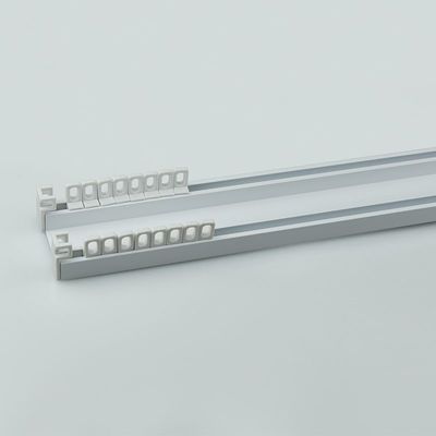 Ceiling Wall Mount Aluminum Material 2 Track Double Curtain Rail With Curtain Rail Track Gli