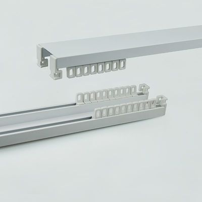 Ceiling Wall Mount Aluminum Material 2 Track Double Curtain Rail With Curtain Rail Track Gli