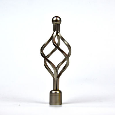 Crown Decorative Finials For Curtain Rods Durable With Paint Plating Treatment