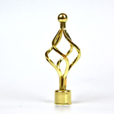 Crown Decorative Finials For Curtain Rods Durable With Paint Plating Treatment