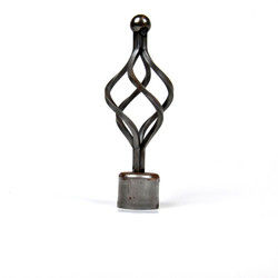Crown Decorative Finials For Curtain Rods Durable With Paint Plating Treatment