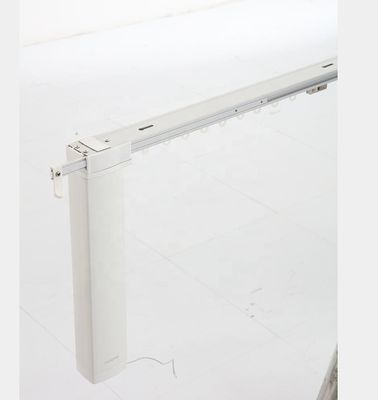 Metal Polish Electric Curtain Tracks , Adjustable Curtain Rails For Decoration